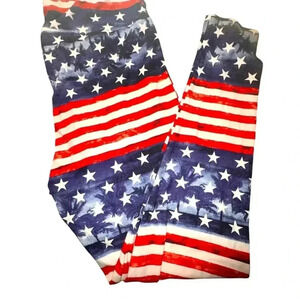 Lularoe TC2 Americana flag leggings. OF designer Patrick quality & fit.New